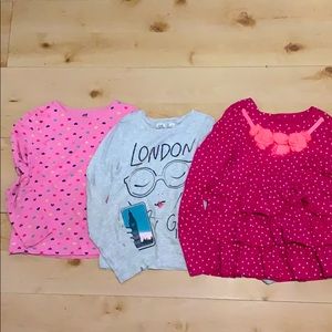 Lot of Girls Long-sleeves tops 6-8.